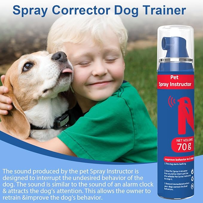 Dog Corrector Spray 70ml 3 Pack Pet Trainer Spray, Corrector Spray for Dog to Stops Barking, Jumping Up, Food Stealing, Dog Fights, Avoidance, Unwanted Dog Behaviour
