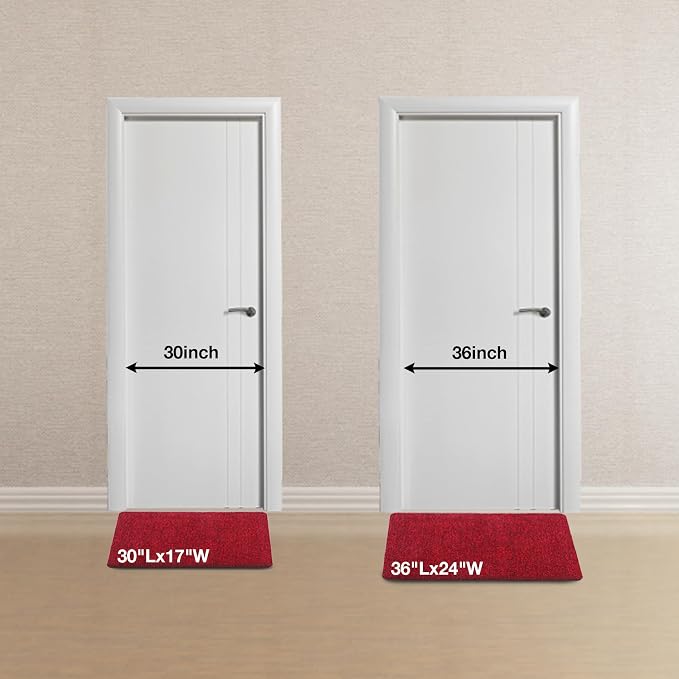 Indoor Ultra Thin Doormat, Low Profile Inside Doormats, Non Slip Rubber Backing