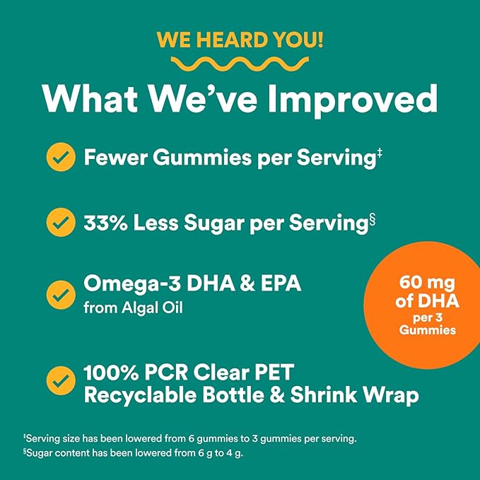 SmartyPants Prenatal Multivitamin Gummies - Improved Formula: Omega 3 (DHA/EPA), Methylfolate, Biotin, Vitamin D3, C, Vitamin B12, B6, Vitamin A, K & Zinc, Gluten Free, 90 Count (30 Day Supply)