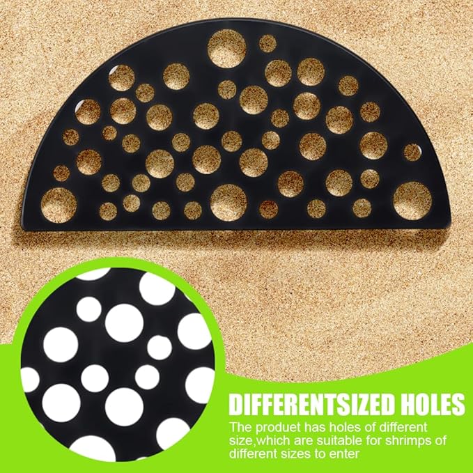 2 PCS Shrimp Hides for Aquarium, Shrimp Cave Shelters, Small Fish Tunnel Shrimp Breeding House, Plastic Aquarium Shrimp Hideout, Fish Tank Accessories Decor, Black