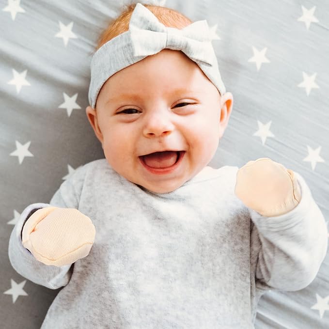 Adjustable Baby Mittens No Scratch Newborn Cotton Breathable Gloves Warm Baby Mitts for Boys Kids