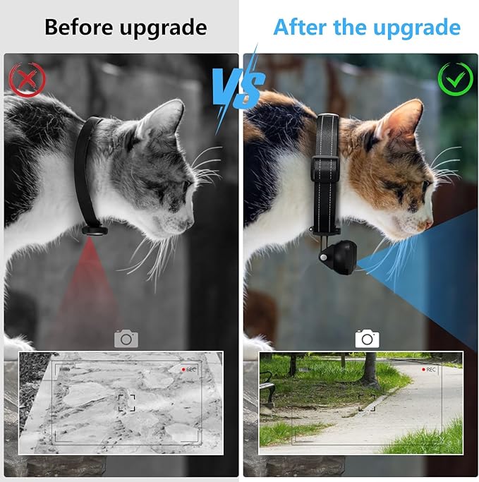 ehomful HD 1080P Cat Camera Collar with Video Record Wireless Mini Sport cam,Small Action Cameras,Body Camera for Pet Supplies/Stuff,Outdoor/Inoor Birthday Gift No WiFi
