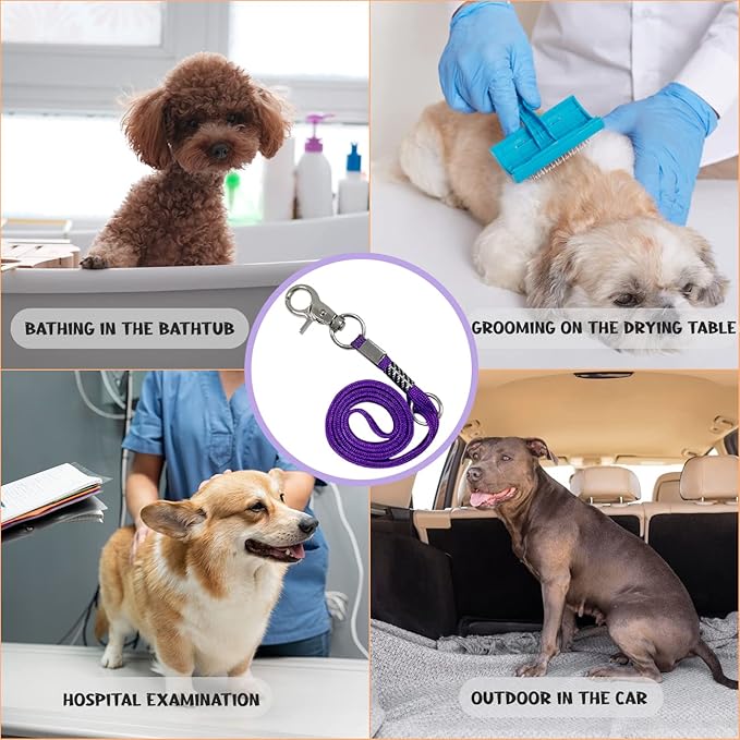 Pet Grooming Loop for Dogs - Nylon Restraint Noose Adjustable Slip Rope Dog Grooming Supplies for Dog Grooming Arm and Pet Grooming Table - 3 Pack