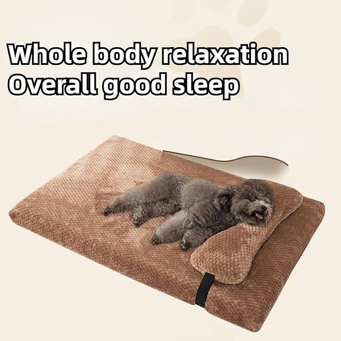 Dog Bed for Small Medium Large Dogs, Dog Mattress with Removable Pillow for Crate Kennel, Sofa Dog Bed, Super Soft Pet Bed for Dogs and Cats, Pet Beds & Furniture (Dark Grey,XX-Large)