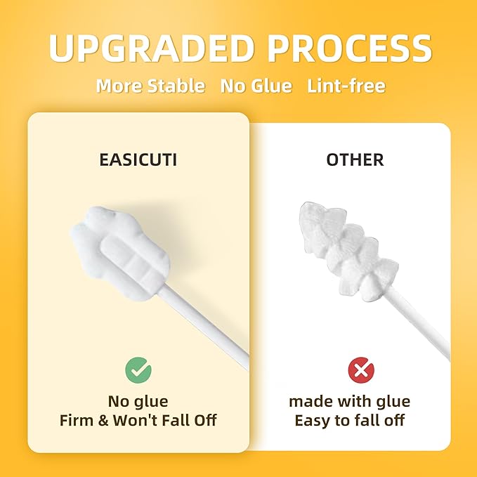 EASICUTI Upgrade Baby Tongue Cleaner, 52PCS Newborn Baby Toothbrush, Baby Oral Cleaner, Disposable Infant Toothbrush Baby Mouth Cleaner, Gum Cleaner Stick Dental Care for 0-36M+ 2 Finger Toothbrush