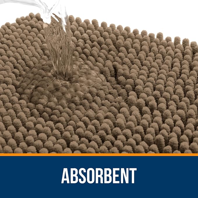 OLANLY Large Bathroom Rugs 47x32, Extra Soft Absorbent Chenille Bath Rugs
