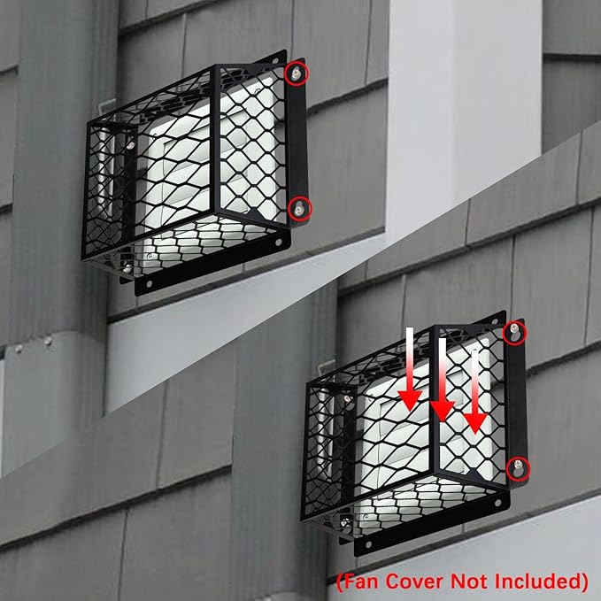Dryer Vent Bird Guard,Dryer Vent Cover Bird Guard Cage for Most 3" to 4" Exhaust Fan Cover,7"Lx7"Wx5"H Steel Ventilation Bird Cage for Bathroom Exhaust Ventilation,Black