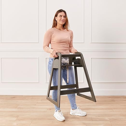 ECR4Kids ASATT High Chair, Toddler Chair, Grey Wash