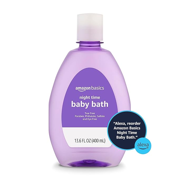 Amazon Basics Night-Time Baby Bath, Lightly Scented, 13.6 Fl Oz (Pack of 1) (Previously Solimo)