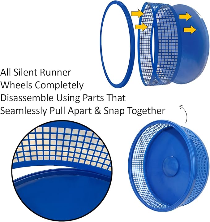 Silent Runner Pro | Sugar Glider Exercise Wheel (Blue with Attachment)