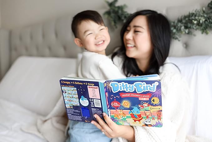 Ditty Bird Chinese & English Nursery Rhymes | Bilingual Musical Book for Toddlers & Babies | Fun, Interactive Sound Book for Learning Mandarin