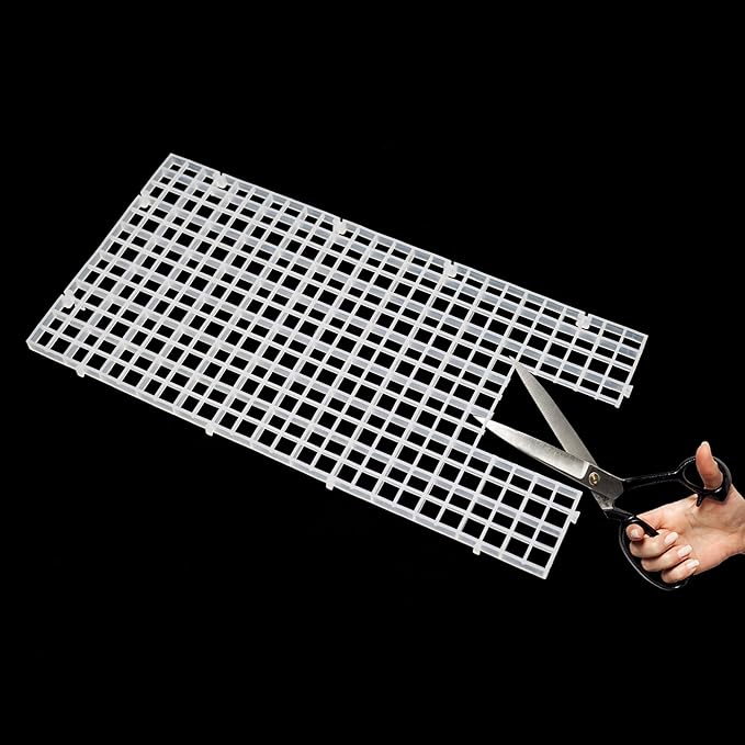 ALEGI Aquarium Fish Tank Divider Plastic Egg Crate Aquarium Filter Bottom Tray Plastic Grid (S 6pcs)