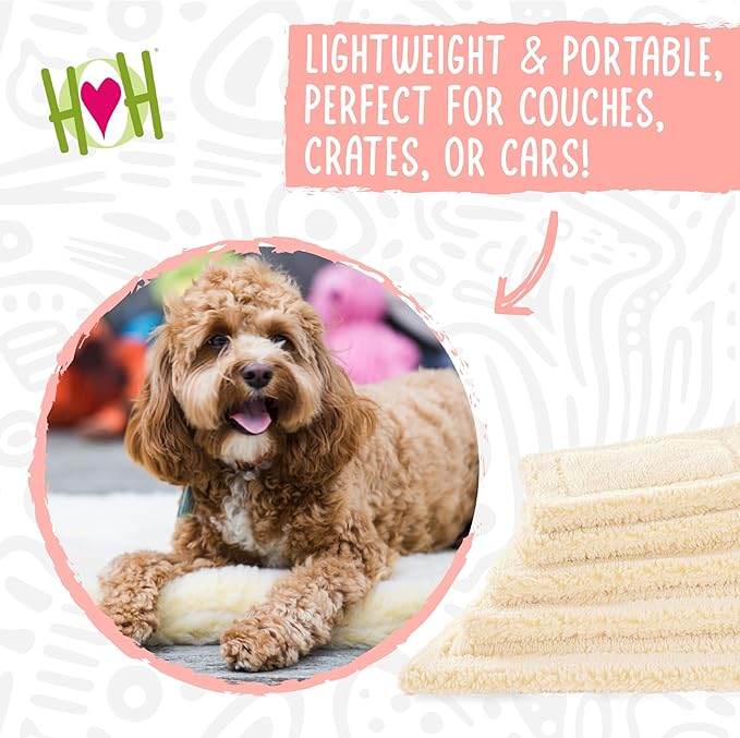 Hugglehounds Hugglefleece Dog Mat, Plush Soft And Durable Crate Mat, Machine Washable Bed (30"x48")