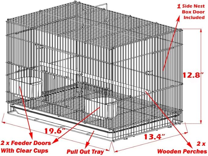 Lot of Ten Aviary Breeding Breeder Lovebird Finch Parakeet Finch Flight Cage 20"x14"x14"H