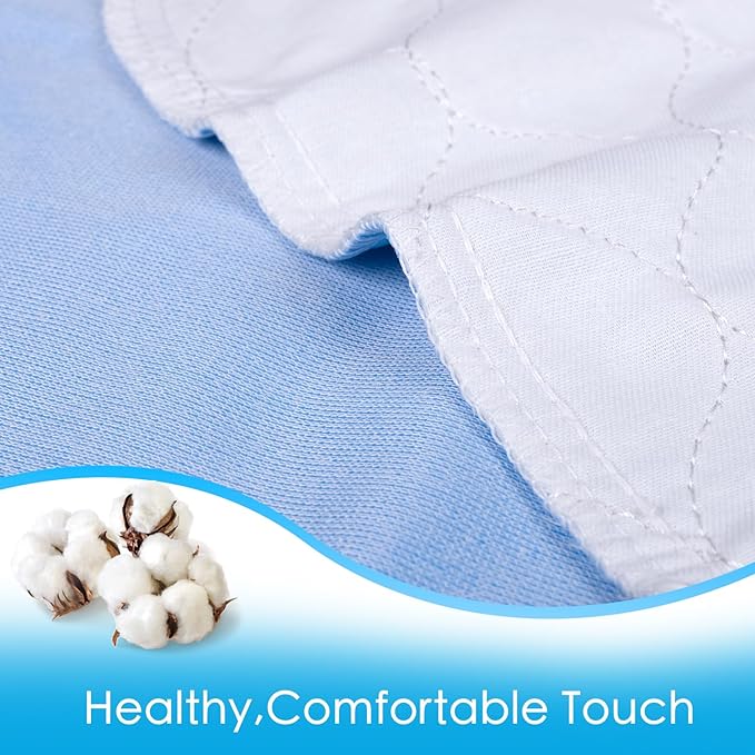 Waterproof Reusable Incontinence Bed Pads Washable Incontinence Underpads 8 Cups Absorbency,Mattress Protector for Adults, Kids and Pets(34”x 36” inch 4 Pack)