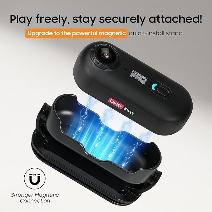 4K UHD Dog& Cat Pet Camera Collar, Video Recorder with Phone App View, Outdoor & Indoor POV Action Cam for Cat & Dogs Black - 2 Adjustable Black Collars (XS 8-12 in, M 14-20 in), 128g