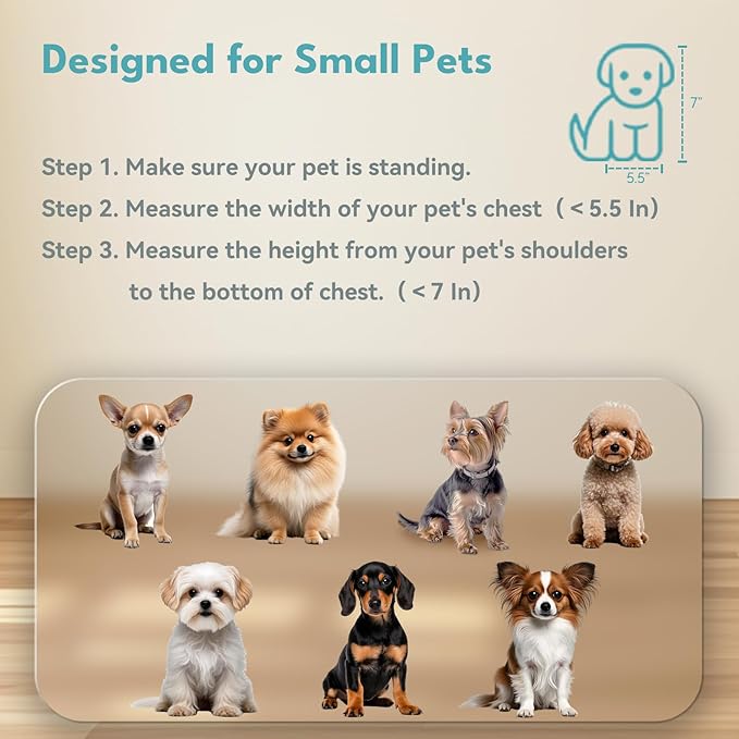 No Pawblems Dog Gate with Small Pet Door, 16"-42.7" Adjustable Metal Short Dog Gate to Step Over, 16.5" Tall Small Pet Gate with 3 Extension Kits, Pressure Mounted Gate for Doorways & Stairs, White
