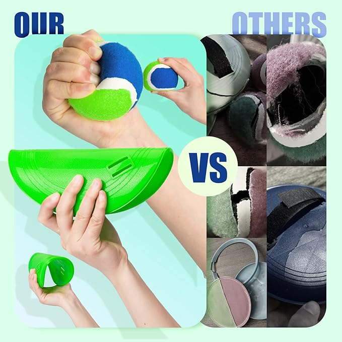 EVERICH Upgraded Toss and Catch Ball Game Set - Indoor and Outdoor Games for Kids 3-12, Beach Sand Pool Water Toy Includes 4 Paddles 4 Sticky Balls, Great Birthday Easter Gifts for Boys Girls