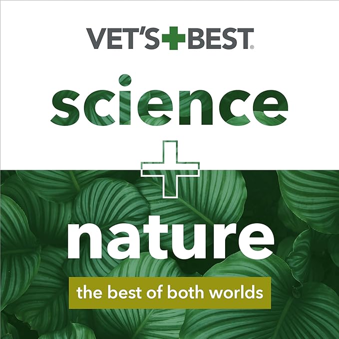 Vet’s Best Natural Flea and Tick Spray Shampoo for Dogs – Natural Plant-Based Formula with Certified Essential Oils – Anti-Flea and Tick Treatment with Itch Relief – Safe Pest Control – 16 oz Bottle