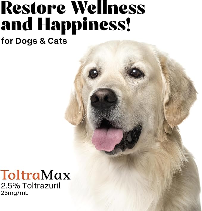Toltrazuril 2.5% for Horses, Dogs, Cats, 960mL/32.4Ounce, for Non-Food Chain Animals, Alfalfa
