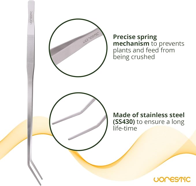 VORESTIC Aquarium Tweezers (Straight & Curved, 23.6")