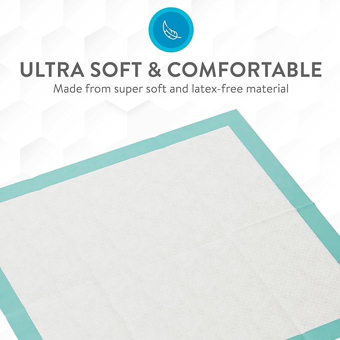 Inspire Extra Large Super Absorbent Disposable Bed Pads for Incontinence (36" X 36" Pack of 50) Ultra Thick and Absorbent Underpads Chux Adults, Puppies, Dogs Kids Furniture Protection