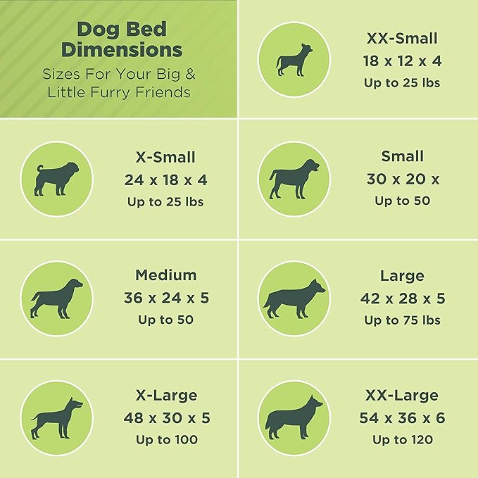 Small - 30 x 20 x 4 - Black Premium Organic Hemp Dog Bed - Organic Latex Fill - Removeable Cover