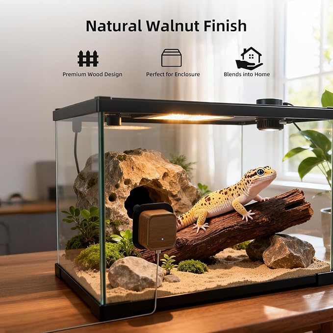 5MP Aquarium & Terrarium Camera, WiFi Pet Camera with Daily Time-Lapse Video, 120° Wide-Angle Anti-Glare Lens, AI Motion Alerts, Color Night Vision, Easy Magnetic Install for Fish, Reptiles, Insect