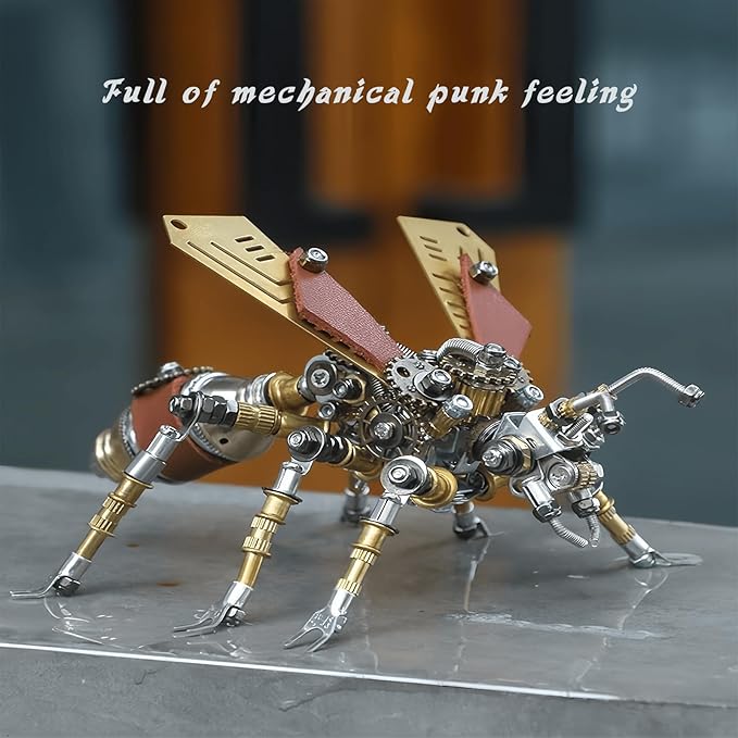Adult 3D Metal Puzzle, Punk Insect Metal Model Set, 3D Puzzle Mechanical Insect Building Blocks, Fun DIY Assembly, high-end Men's Gifts.