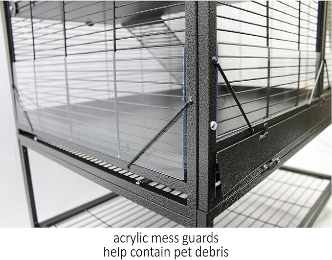 Mansion Cage (6-Level) - Durable 100% All-Metal Multi-Level Cage for Chinchillas, Rats, Ferrets, Prairie Dogs, Degus, Mice
