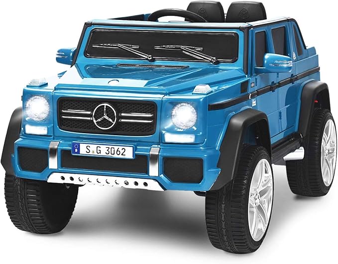 Costzon Ride on Car, Licensed Mercedes-Benz Maybach, 12V Battery Powered Vehicle Toy w/ 2 Motors, Remote Control, 3 Speeds, Lights, Horn, Music, Aux, Storage, Truck, Electric Car for Kids (Navy)