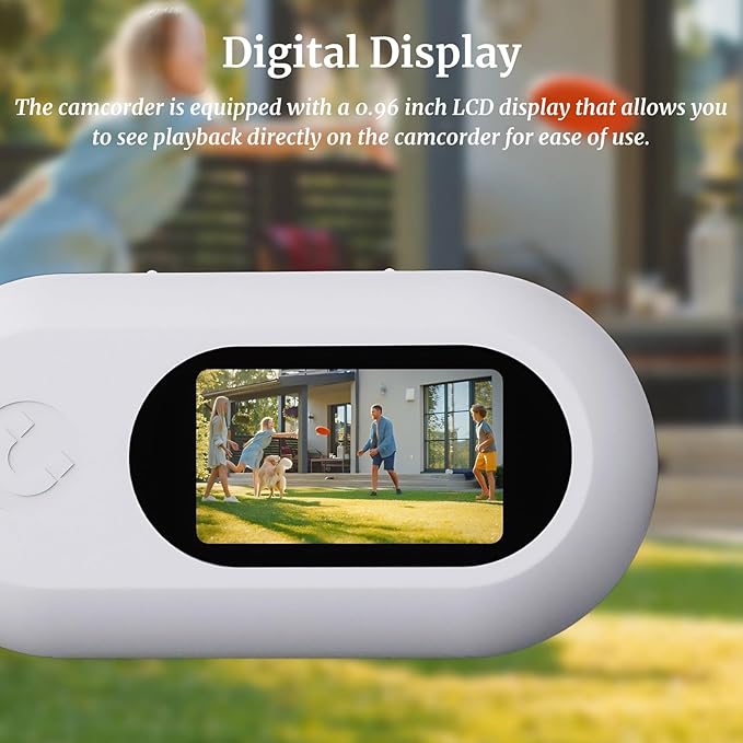 Pet Collar Camera, HD 1080P Cat Collar Camera, 170° Wide Angle, 0.96 inch LCD Display, Small Video Record Action Camera Body Cam for Pet Tracker Monitor, Support SD Card