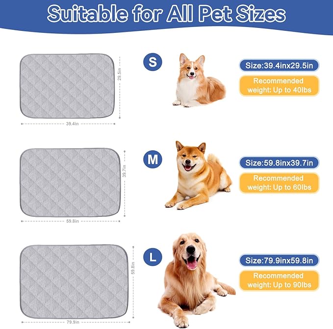 Premium Dog Cooling Blanket,Ultra-Soft&Lightweight Reversible Throw for Dogs,Washable Pet Throw Blanket with Q-MAX>0.4 for Summer,Couch Protector&Dog Bed Cover&Reusable&Built-in Strap "30x40"