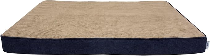 Petmate La-Z-Boy Bentley Orthopedic Foam XX-Large Dog Bed Midnight Blue (50 x 40 x 4 inches) for Dogs up to 125lbs with Supportive Foam Durable Removable Washable Cover