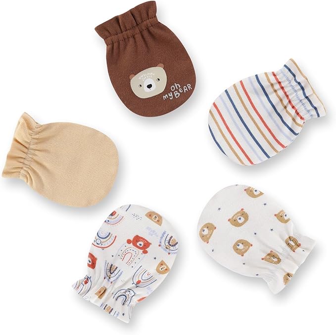 15 Pack Unisex New Born Boy Girls Hats Mittens Socks Sets Cotton Soft Infant Accessory 0-6 Months Baby Essentials