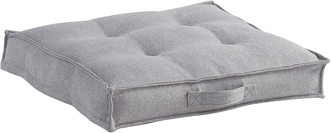 South Pine Porch Mila Square Tufted Pillow Style Dog Bed, Cement, Small (24" x 24")