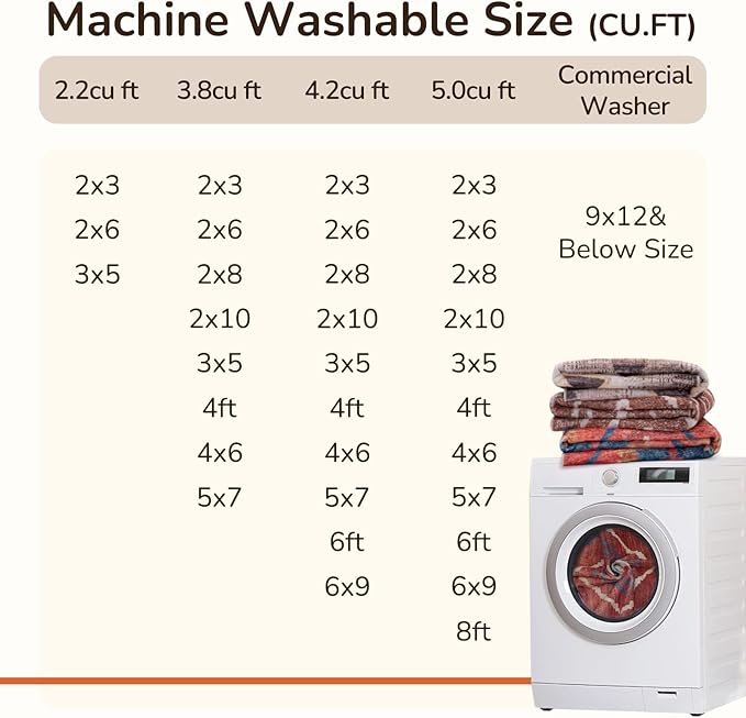 BESTSWEETIE Area Rug 2x10 Rug Machine Washable Non-Slip Low Pile Print Pattern