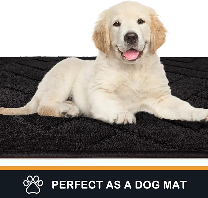 PURRUGS Dirt Trapping Door Mat 32" x 70", Non-Slip Machine Washable Entry Rug