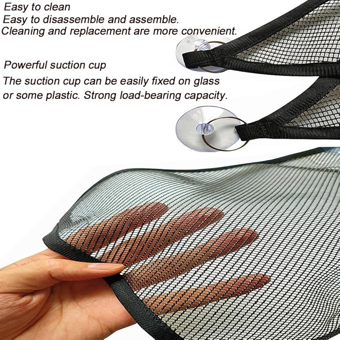 4 Pcs Bearded Dragon Lizard Hammock,Breathable Mesh Reptile Hammock, Suitable for Large & Small Bearded Dragons Anole Geckos Lizards or Chameleon(Black, Green)