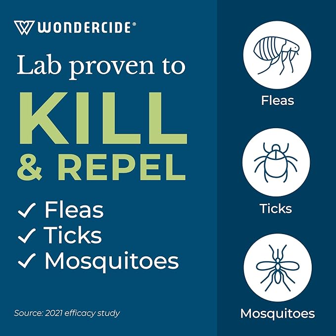 Wondercide - Flea, Tick and Mosquito Spray for Dogs, Cats, and Home - Flea and Tick Killer, Control, Prevention, Treatment - with Natural Essential Oils - 4 oz - Peppermint & Rosemary 2-Pack