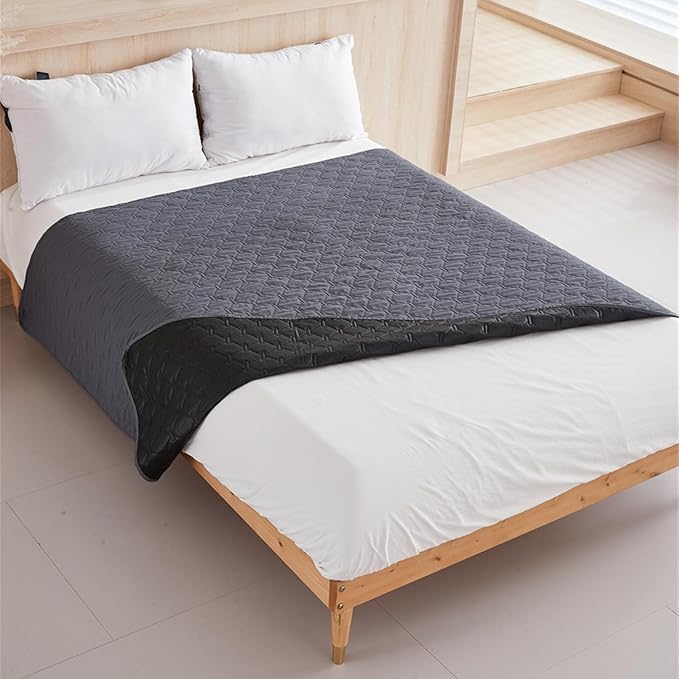 GIBZ Waterproof Dog Bed Blanket Cover Anti Slip Pet Furniture Protector Washable Large Washable Quilted Mat for Indoor, Dark Grey, 200x260cm