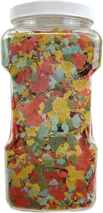 Aquatic Foods Inc. Marine Fish Flakes of Red & Green Algae, Seaweeds for Tangs, Butterflies, Angelfish, Anthias, Clown Fish, Damsels...WL 2oz Sm Jar