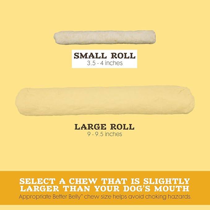 Better Belly Highly Digestible Rawhide Dental Chews, Treat Your Dog to a Chew with NO Artificial Colors or Flavors, 10 Count (Pack of 2)