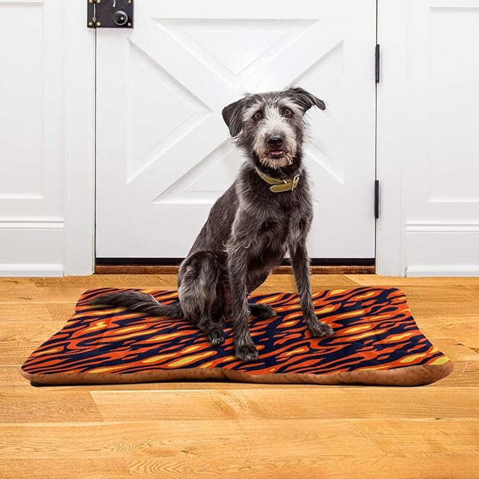 Pet Bed Fire Flame Dog Bed Mat Absorbing Non Slip Pad Pet Sleeping Mat for Small, Medium, and Large Dogs Puppy Cat 36 in x 24 in