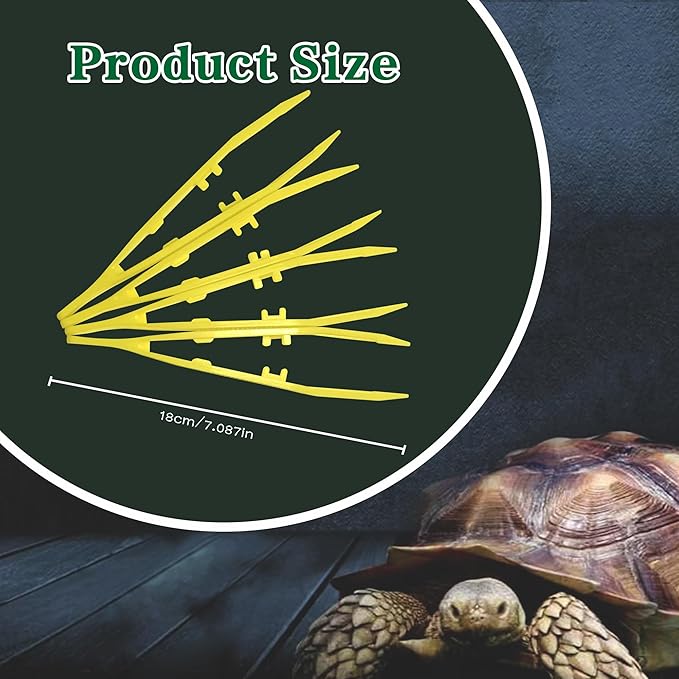 4-Pack Reptile Feeding Tongs Set - Hygienic Anti-Slip Yellow Tweezers for Bearded Dragons, Lizards, Snakes, Aquariums & Small Animals