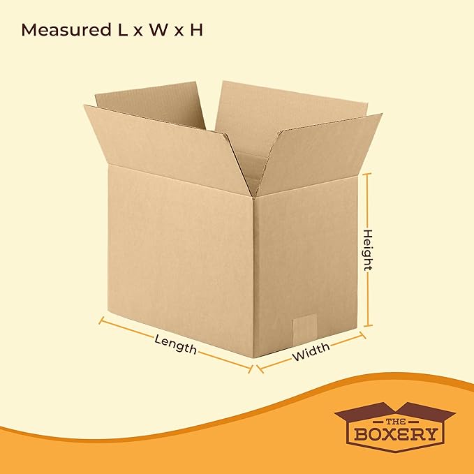 The Boxery 10"x6"x6" Brown/Kraft Corrugated Cardboard Shipping Boxes 100-Pack | Mailing, Packing, Moving & Storage for Business/Home – Durable - Eco-Friendly, Recyclable - Made in the USA