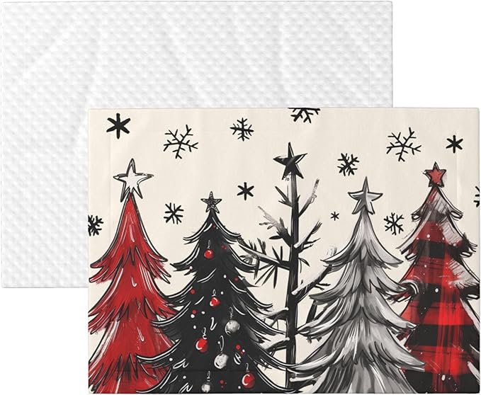 Winter Blanket for Dog Cat - Snowflake Throw Blanket 23 x 16 mas Tree Pet Blanket for Couch Sofa Bed