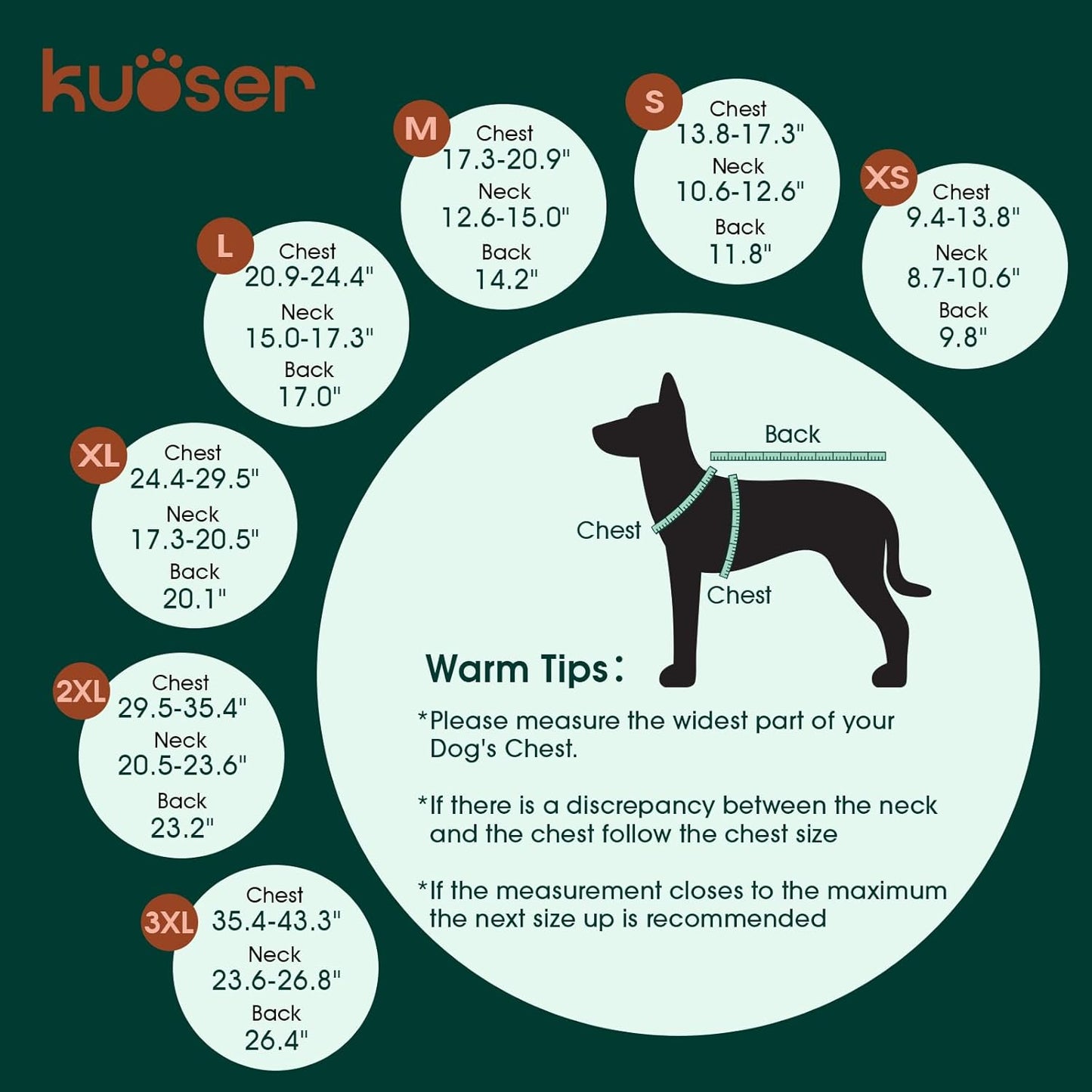 Kuoser Warm Dog Coat, Waterproof Dog Coats for X-Small Dogs, Adjustable Durable Doggie Winter Jacket Reversible Cozy Puppy Cold Weather Apparel from Small to Large Breed, Yellow XS