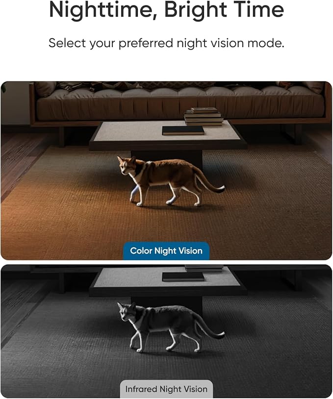 eufy Indoor Cam E30, Latest Generation, 4K UHD Security Camera, Pet/Dog/Baby Camera with Phone app, Color Night Vision, Human/Pet Auto Tracking, 360 Pan-Tilt, Works with Homekit (Renewed)