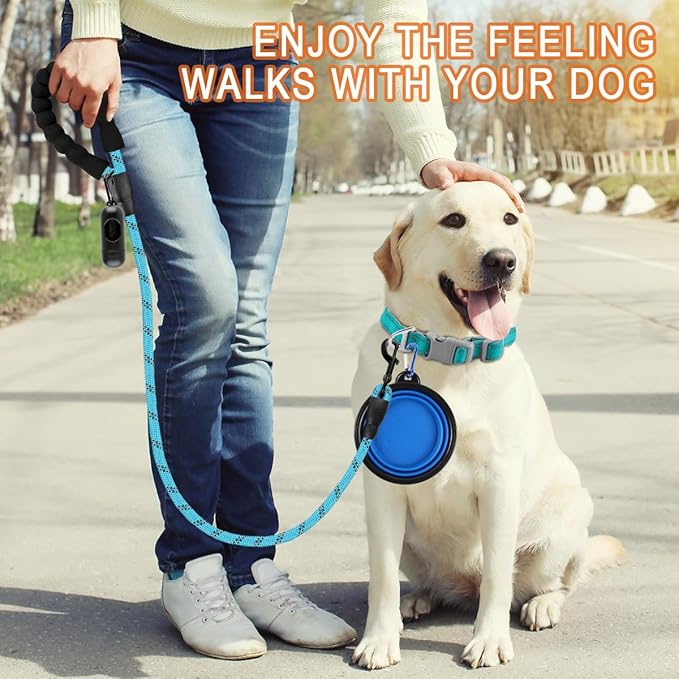 BARKBAY Dog Leashes for Large Dogs Heavy Duty Dog Leash 4/5/6 FT with Comfortable Padded Handle and Highly Reflective Threads for Medium Large Dogs Walking Training Running (4FT-1/2'',Blue)